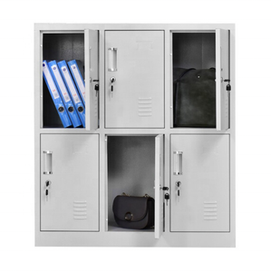 Armario de almacenamiento de metal para gimnasio, casillero personalizado de 6 y 15 puertas, precio barato para el personal de la escuela - Product Image 4