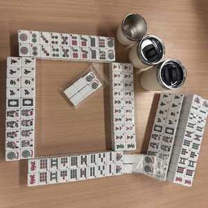 166 Pieces 30mm <b>Melamine</b> Eco-Friendly American Jewish Western Mahjong Tiles <b>Set</b> for International Entertainment Use - Product Image 1