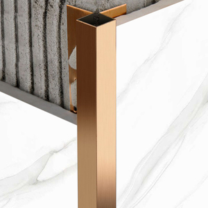 SMAProfiles Modern 1mm Brass <strong>Corner</strong> Strips 304 Stainless Steel Tile <strong>Corner</strong> Trim Mirror Surface Stainless Steel Angle Profile - Product Image 1