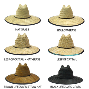 Chapeau de paille personnalisé pour l'extérieur, imprimé soleil, été, surf, plage, pêche naturelle, style sauveteur - Product Image 5