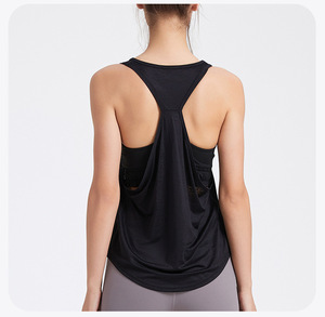 Débardeur de yoga pour femme, dos ouvert, coupe ample, sans manches, pour l'entraînement sportif et la gym, vente en gros - Product Image 4