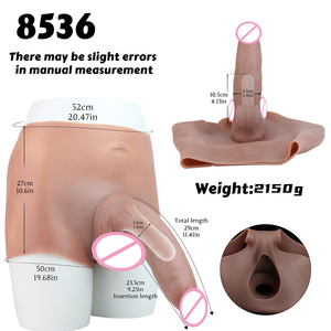 SXXY Arnés de silicona con funda para pene de 29 cm, pantalones con dildo hueco, ropa interior realista para transgénero, juguete sexual con punto G. - Product Image 6
