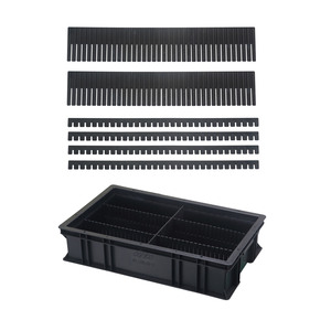 ESD dẫn điện phân vùng ngăn cho hộp lưu trữ | Chống tĩnh PP khay nhựa tổ chức cho thiết bị điện tử & phòng thí nghiệm sử dụng - Product Image 1