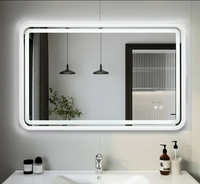 Nouveautés Décoration d'intérieur Lumières LED modernes Miroirs muraux sans cadre Écologiques Miroirs de maquillage rétroéclairés Écran tactile