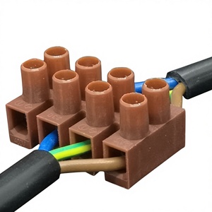 22-12 Awg Huicong 230TH Brownish Red <b>Terminal</b> Block 12 Pole Screw Connection For Electrical Wiring - Product Image 1