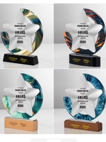 Trophée créatif en métal et cristal, médaille haut de gamme personnalisée, récompense commémorative, support pour cadeaux de salon professionnel, fabriqué en Chine