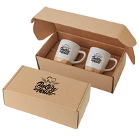 Empaque de Lujo Ecológico para Tazas de Café Redondas, Cartón Corrugado Personalizado con Ventana, Laminado Mate, Relieve y Forro de Esponja