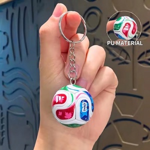 Nouveau design 2026 – Porte-clés de football 3D – <span class=keywords><strong>Mousqueton</strong></span> étanche pour sacs à dos, souvenir et cadeau pour les fans - Product Image 1