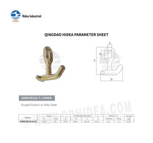 Chaîne de fixation G70 G43 TJ Hook en acier super allié et acier au carbone forgé, électrogalvanisée, pour applications de cerclage de cargaison - Product Image 6