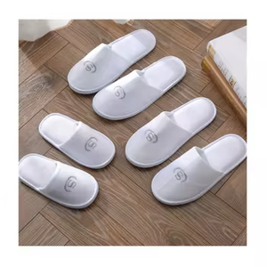 Großhandel gut aussehende erwachsene Kinder Größen rutsch feste anti statische Einweg weiße Airline Hotel Slipper - Product Image 6