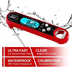 Factory Waterproof Digital Meat <b>Thermometer</b> with Backlight Auto-rotating Display and Bottle Opener for Grill Milk Steak - Product Image 2