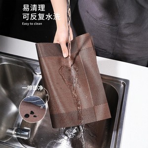 Nordic Style Placemat Square Heat Resistant Waterproof PVC Table Mat For Dining Western Plate Bowl Teacup Use - Product Image 2
