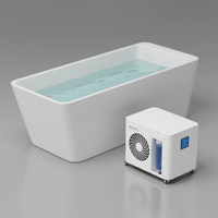 ICEGALAX Baignoire en acrylique à immersion froide Baignoire autoportante avec lumière LED Refroidisseur d'eau intelligent WIFI