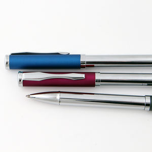 Nouveau stylo bille métallique 2025 à mécanisme rotatif, encre noire et bleue, largeur d'écriture 1,0 mm, personnalisable avec logo - Product Image 4