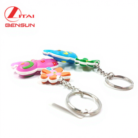 Porte-clés en PVC 3D personnalisé en forme d'éléphant, porte-clés en caoutchouc mignon en forme d'animal, porte-clés en plastique de dessin animé pour cadeaux promotionnels