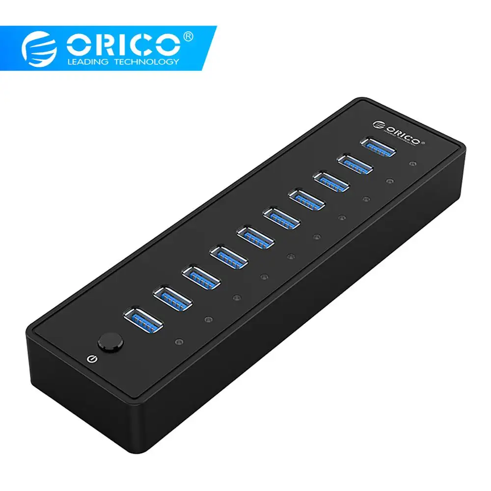 ORICO P10-U3 10 порт USB3.0 концентратор 5 Гбит/с скорость передачи данных диск Бесплатная usb адаптер