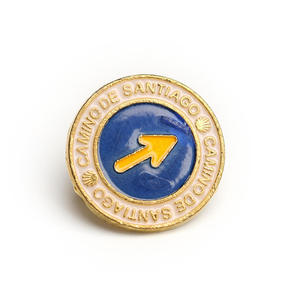 Broche Colorido del Camino <span class=keywords><strong>de</strong></span> los Peregrinos <span class=keywords><strong>de</strong></span> <span class=keywords><strong>Santiago</strong></span> <span class=keywords><strong>de</strong></span> Compostela, Accesorios Metálicos para Ropa Religiosa, Joyería Grabada al por Mayor - Product Image 2