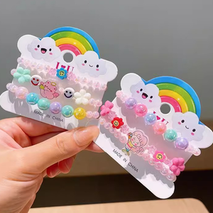 Juego de Joyería Infantil de Moda, 3 Piezas, Pulsera con Forma de Fruta y Unicornio, Cuentas Acrílicas Coloridas para Niñas Pequeñas - Product Image 6