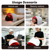 Masque de luminothérapie rouge ILUXRED 240 LEDS, appareil facial infrarouge portable en silicone pour le visage et le cou
