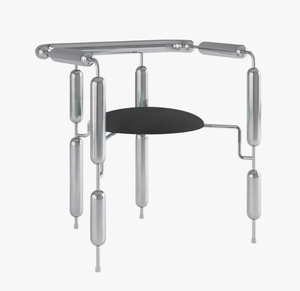 <span class=keywords><strong>Chaise</strong></span> de salle à manger en acier inoxydable inspirée du Bauhaus, au design artistique moderne, en forme de caniche, <span class=keywords><strong>chaise</strong></span> d'appoint sculpturale iconique et créative en forme de chien-ballon - Product Image 2