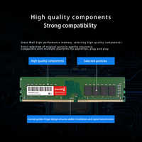 Mémoire DDR4 Great Wall 3200Mhz pour PC de bureau et portable, fonction ECC, emballage en vrac, compatibilité AMD disponible, capacités 2GB, 4GB, 8GB, 16GB
