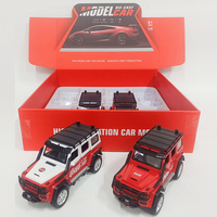 Modèle de voiture en alliage moulé sous pression IVE Bus Scolaire Ambulance 1:24 en gros, avec effets sonores et lumineux, 4 portes à recul, jouet en métal de collection