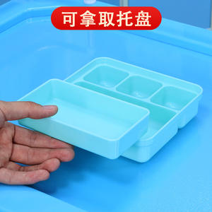 Plateau médical stérile pour pansements, médicaments, perfusion, gestion 6S, plateau en plastique pour comptoir, pour soins infirmiers, chariot d'hôpital - Product Image 2