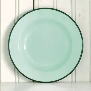 Offre spéciale <span class=keywords><strong>pas</strong></span> <span class=keywords><strong>cher</strong></span> prix de qualité alimentaire logo personnalisé coloré forme ronde en fonte acier poids émail <span class=keywords><strong>assiette</strong></span> <span class=keywords><strong>plate</strong></span> en porcelaine - Product Image 1