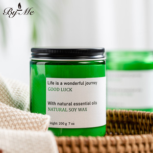 Candela Aromaterapica BYME in Bottiglia Verde LP-250ML, Semi-artigianale, Senza Fumo, in Soia, Decorazione Creativa per Camera da Letto, Fragranza Personalizzata - Product Image 2