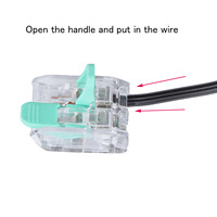 Bloc de bornes à ressort GW OJ-262 2P, connecteur rapide à enfiler OJ-262 2P, installation sans outil pour câblage domestique et industriel