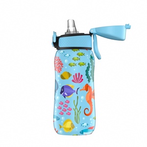 Latest Digital Design 400ml Insulated Vacuum Carry Hoop3d Printing Silicone <b>Straw</b> Lid Children Travel - Product Image 2