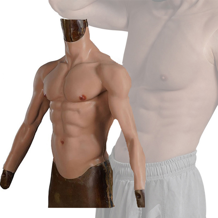 Simulation Abdominal Silicone fake Chest for Cosplay Costumes Muscle Vest Realistic Artificial muscle Suit with arm