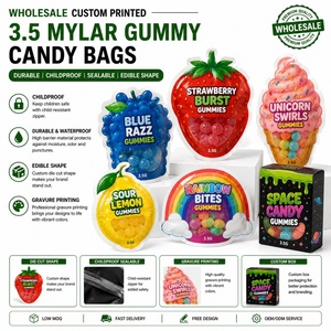 Bolsas de Aluminio de Grado Alimenticio con Laminado Plástico, a Prueba de Olores, con Cierre Hermético, para Dulces, Bolsas Mylar, Tamaño Personalizado - Product Image 1
