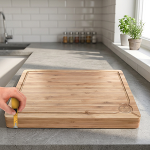 Tabla de Cortar Multifuncional de Bambú Personalizada, Tabla de Picar con Mango de Madera, Apta para Lavavajillas, Diseño Rectangular para Uso en la Cocina - Product Image 3