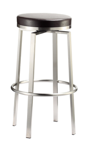 Tabouret de cuisine en cuir véritable Tabouret de <span class=keywords><strong>bar</strong></span> Chaise de <span class=keywords><strong>bar</strong></span> à <span class=keywords><strong>4</strong></span> pieds Pivotant fixe Acier inoxydable Cuir synthétique Rouge Siège pivotant moderne - Product Image 4