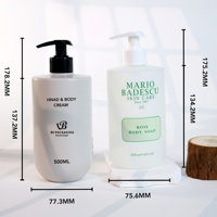 500ml 16.7oz Vide Haute Qualité HDPE Couleur Personnalisée Doux Au Toucher Givré Transparent Emballage Shampooing En Plastique Pompe Lotion Bouteille