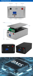 Oem 15kwh Stackable 200AH 280ah 300ah 304ah LiFePO4 kim loại pin di động trường hợp DIY 200A JK BMS 16S 48V 51.2V rỗng hộp pin - Product Image 5