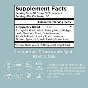 Private Label Vegan memoria cerebrale e integratori di supporto surrenalico Ginkgo Biloba Nootropic Focus gocce liquide - Product Image 6