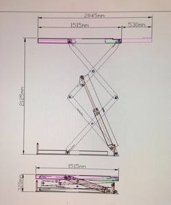 Gunting mobil angkat hidrolik silinder ganda Full Rise 5t desain khusus untuk truk Pickup untuk penggunaan di bawah tanah - Product Image 3