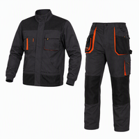 Combinaison de travail pour hommes à col montant, genoux renforcés, multi-poches, uniforme de mécanicien, combinaison de travail contrastée, logo personnalisé