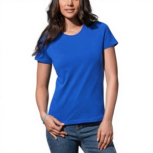 Nouvel Arrivage T-shirt Décontracté Femme Grande Taille Col Rond Manches Courtes en Coton Pur Respirant Écologique avec Logo Vente en Gros pour l'Été - Product Image 3