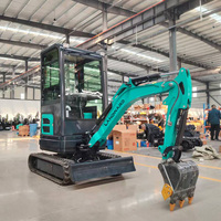 Mini-excavatrice compacte Euro 5 EPA avec moteur Kubota, vente en gros, multifonctionnelle pour la ferme et la maison, mini-excavatrice sur chenilles de 2 tonnes, petit excavateur