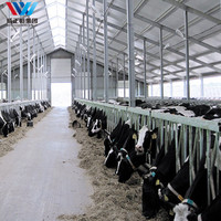 Construction rapide personnalisée Bâtiments préfabriqués à structure en acier Hangar préfabriqué pour vaches, chevaux et moutons Granges pour poulaillers