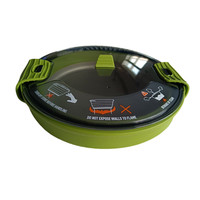 Casserole pliable en silicone, casserole de camping pliable pour l'extérieur