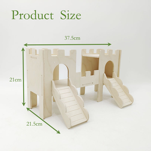 Grand pont <span class=keywords><strong>de</strong></span> repose-fenêtre détachable pour petits animaux Château <span class=keywords><strong>de</strong></span> lapin en bois Cochons Cachette Tunnel Playhouse <span class=keywords><strong>Maison</strong></span> solide pour animaux <span class=keywords><strong>de</strong></span> compagnie - Product Image 3