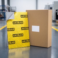 Tapis insonorisant en butyl doré en gros, feuille d'amortissement en aluminium de 80 mil, taille personnalisée OEM de 2 mm pour vibrations audio de voiture