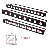 Panneau de brassage 1U pour rack, 8, 12 ou 16 voies, pour montage en flight case ou en armoire, compatible connecteurs XLR mâle/femelle et SpeakOn