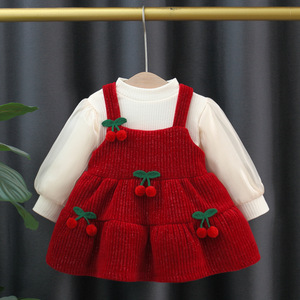 Vestido de Invierno para Bebé Niña, Vestido de Princesa de Terciopelo, Estilo Coreano, Vestido para Niña de Un Año - Product Image 4