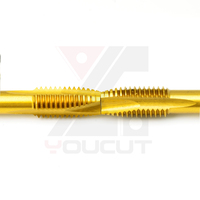 Solusi Pembubutan Lubang Melalui Baja Tahan Karat M20*1.5 Tap Ulir Spiral Halus Berlapis TiN Bahan HSSE