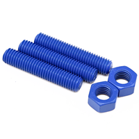 Visserie filetée en acier au carbone ASTM A193 B7 Grade 8.8 M8 M10 M12 avec boulons à tête fraisée et écrous recouverts de PTFE
